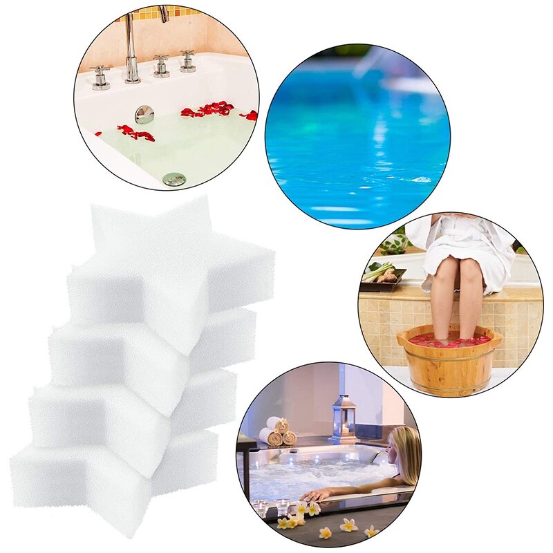 24 stück Öl Absorbieren Abschaum Schwamm für Whirlpool, Schwimmbad und Spa (Stern)