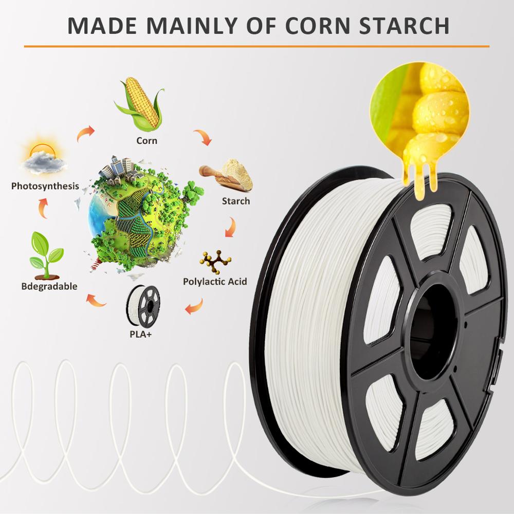 AW PLA Plus 3D Printer Filament 1kg White 1.75mm High Toughness Non-toxic PLA+ Tolerance +/-0.02mm FDM 3D Printing Material