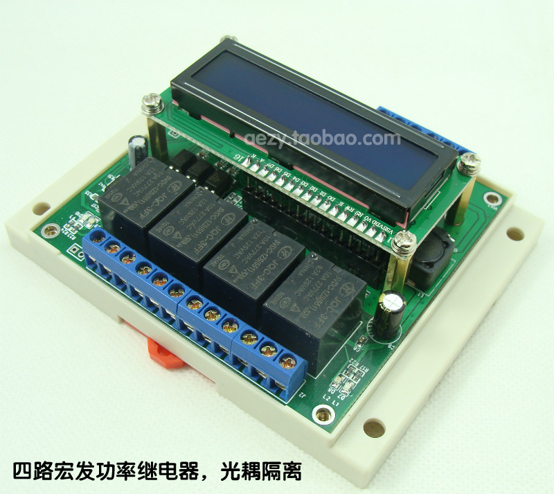 Dc 6-40V 4-kanaals Programmeerbare Digitale Tijdrelais Timer Controller Vertragingsschakelaar Module Onafhankelijke Timing Cyclus Lcd-Display