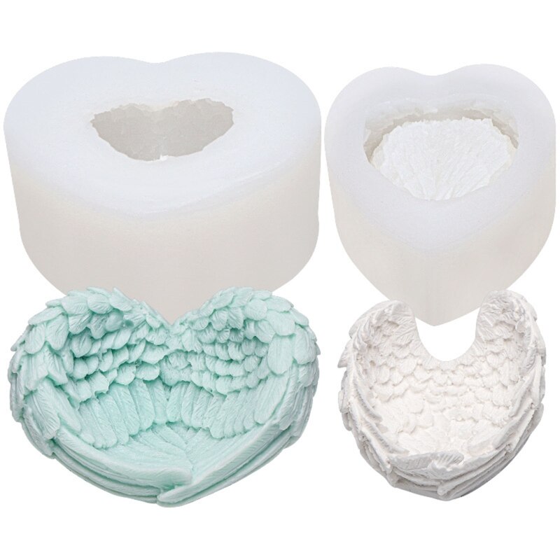 Trinket Dish Epoxy Molds Angel Wing Trinket Shaped Silicone Mold Polymer Clay