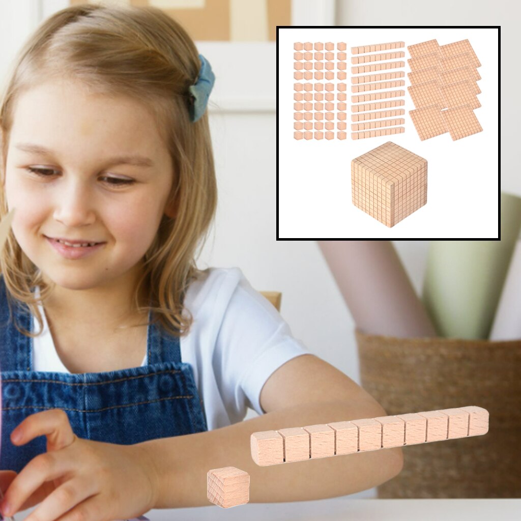 Wooden Base Ten Blocks Classroom Home Math Manipul... – Grandado