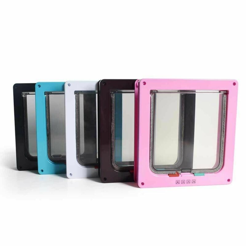 Lockable dog cat kitten security door ABS door plastic S / M / L Animal small cat dog door pet supplies