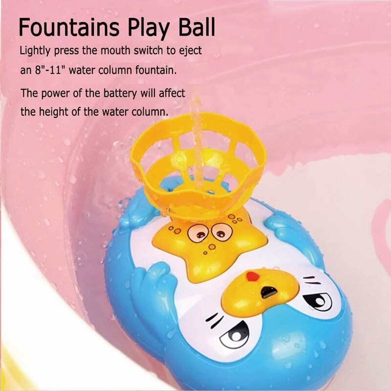 Bath Toys for Toddlers 3-6 Years Seal with 2 Balls Bath Sprinkler Toy
