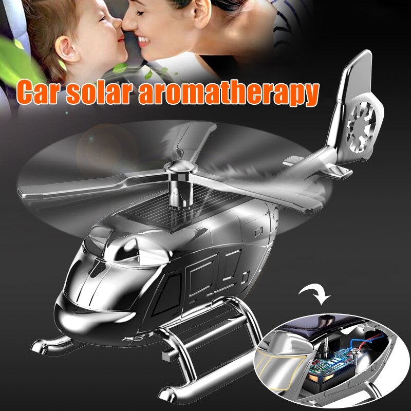 Helicóptero Solar aromaterapia fragante coche y juguete casero decoración para el hogar Oficina Vehículo de viaje NJ88