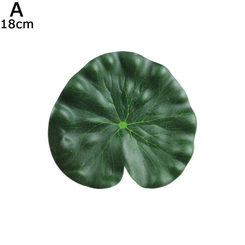 1 stk kunstig lotus åkande flydende blomsterdam tank plante blad ornament hjem bryllup dam pool dekoration: -en