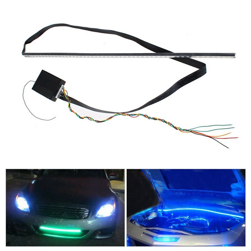 1Pcs 22 Inch 7 Kleur 48 Led Rgb Scanner Flash Suv Motorfiets Strobe Knight Rider Kit Licht Strip