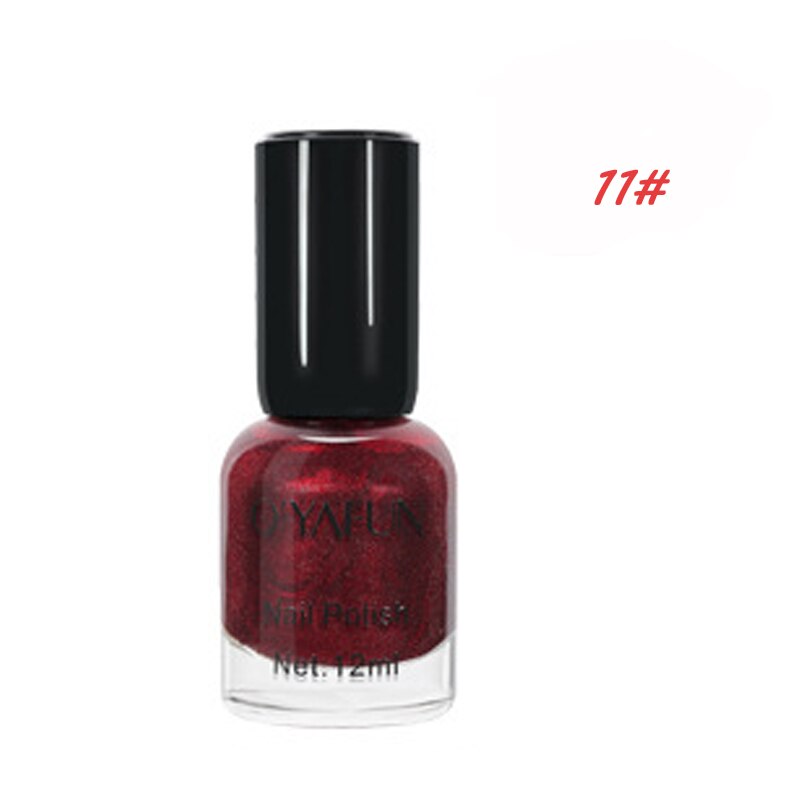 Neglelak hurtigtørrende ingen belysning slik macaron farve neglemaling giftfri gør-det-selv neglekunstpigment glitter neglelak hurtigttørrende: 11