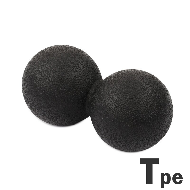 Doppel Lacrosse Ball Fitness Erdnuss Massage Ball Therapie Für Brust Wirbelsäule-Oberen Rücken, Nacken, Schulterblatt: Schwarz