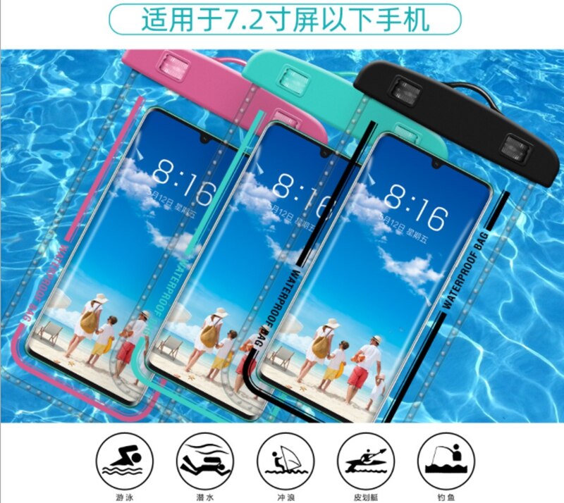 Étui étanche universel pour téléphone portable, housse de natation, étui étanche pour iphone 11 pro max , 6s, 7 plus, xiaomi