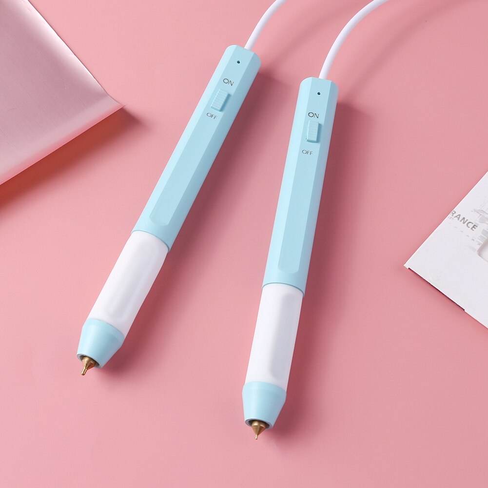 0,8mm/1,5mm Wärme Beständig Griff Heizung Heißer Stanzen Stift für DIY Leder USB Netzteil Scrapbooking Karten handwerk Machen