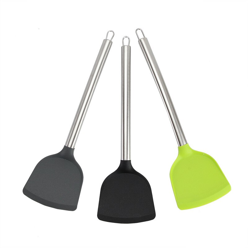 Veelkleurige Non-stick Koken Draaiers Spatel Hittebestendig Lepel Scoop Turner Flexibele Keuken Koken Gereedschap