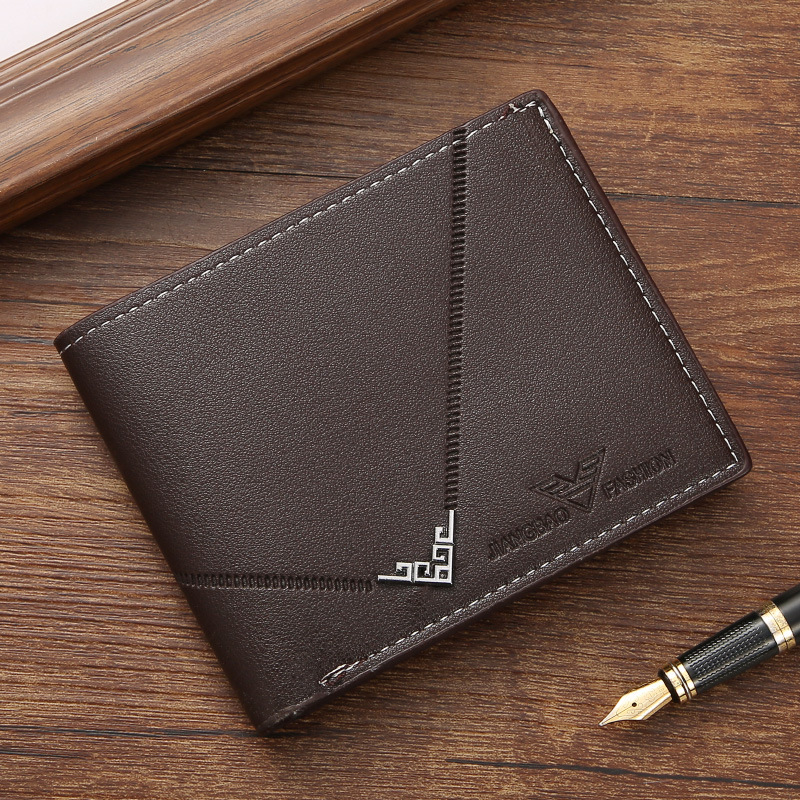 Fashionable MEN'S Short Wallet, Multifunctional, Lightweight and Compact, Wear-resistant Coin Purse N815