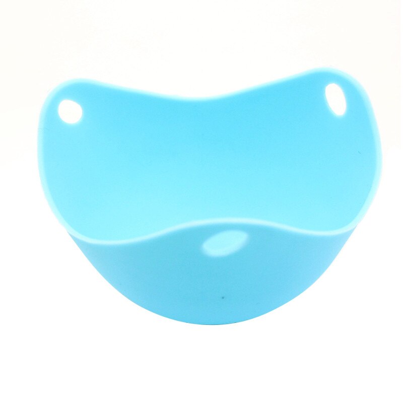 Moldes de silicona para cocinar huevos, recipiente molde para huevos, anillos, hervidor de huevos, vaporizador de huevos, utensilios de cocina: Azul