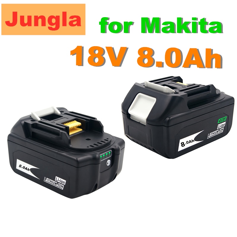 Originele 18V 8000Mah 8.0Ah Rechargeablefor Makita Power Tools Batterij Met Led Li-Ion Vervangende BL1860B BL1860 BL1850