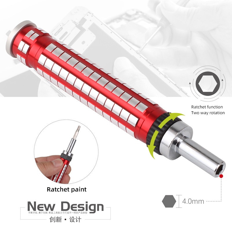 4mm Precision Series Batch Head Screwdriver Handle Multifunctional Sleeve Driver Bit-Holder Interchangeable-Head-Screwdriver