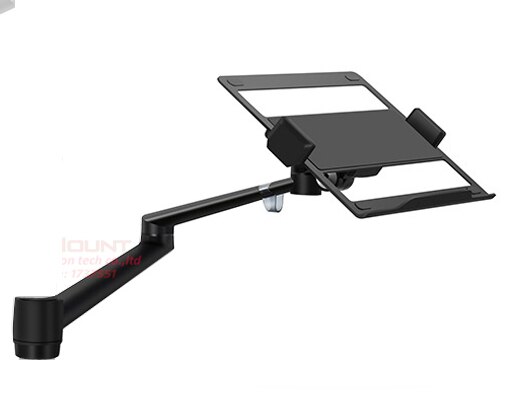 OL-3L OL-3T Diy Deel 32 "Laptop Lade Met Lange Arm Aluminium Desktop Accessoire Deel Zilver Zwart Draaien 360 Volledige motion Tilt: BLACK