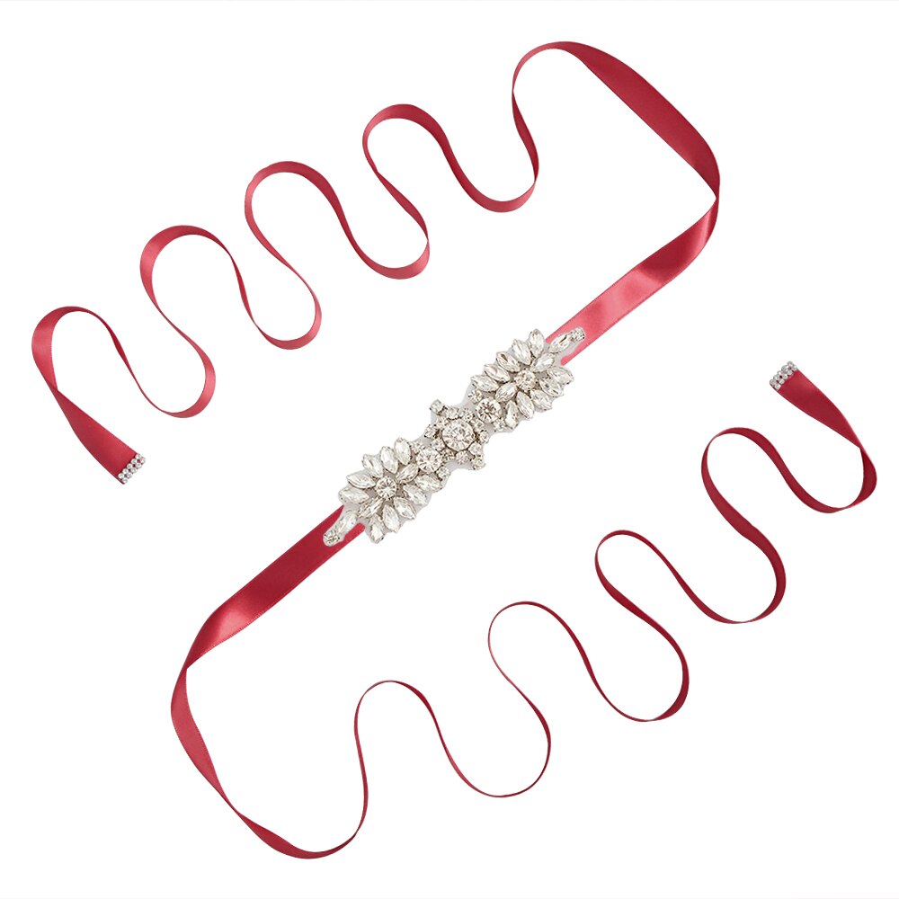 Steentjes Trouwjurk Riem Bruids Riem Trouwjurk Accessoires Bruiloft Riem Bruids Riem Bruidsmeisje Riem SCS49: wine red