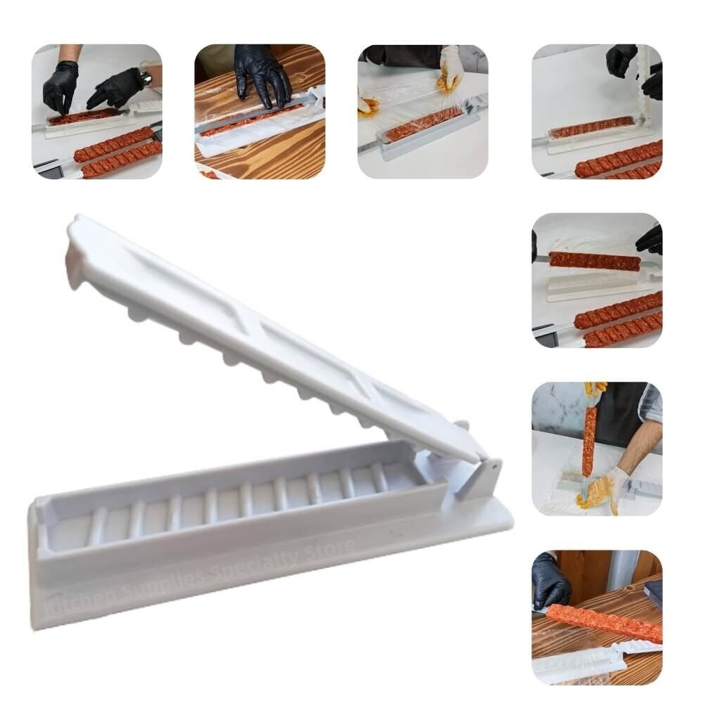Single Row Kebab Maker Bbq Meat Skewer Machine Kebab Press Maker Reusable Plastic Bbq Skewer Maker Kebab Preparation BBQ Too