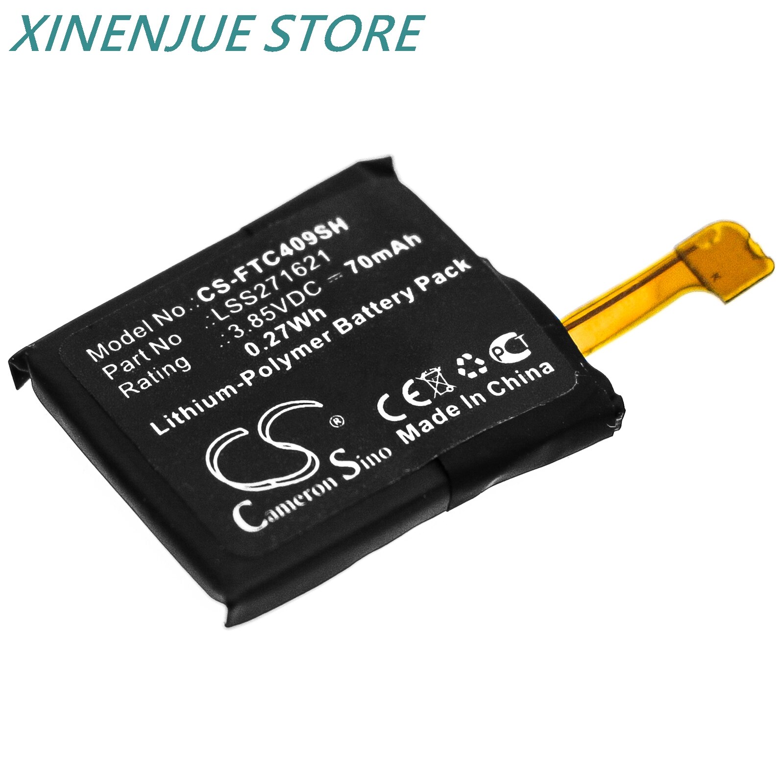 Smartwatch Batterij 3.85V/70Mah LSS271621 Voor Fitbit Lading 3,FB409