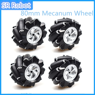 80mm mecanum hjul  + 4mm/6mm motor kobling kitomni hjul til 2wd/ 4wd smart robot bil chassis diy til agv drif