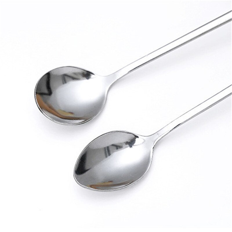 1Pc Lange Steel Koffielepel Roestvrijstalen Theelepel Ijs Dessert Thee Lepel Keuken Dingen Huishoudelijke Dingen