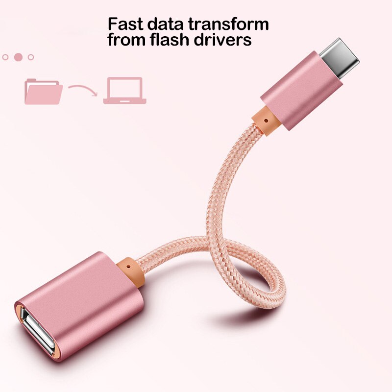 Cabo adaptador usb otg tipo c, conversor otg para huawei honor 10 20 p20 p30 p40 pro lite mate 10 20 30 40 pro nova 6 7 8 se