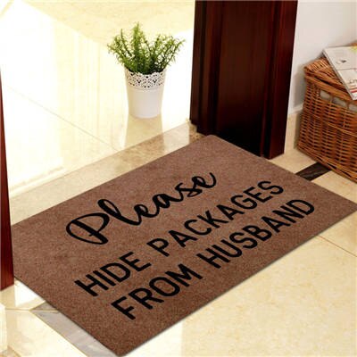 Hem dekorativ ytterdörr matta entré dörrmatta 40 x 60cm polyester svart brun tpr gummi halkfri golvmatta matta välkomstmattor: Skriva ut gömma paket