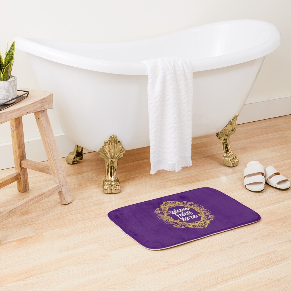 Bienvenido a la alfombrilla de baño de los mortales necios, juego de alfombrilla de baño con dibujos animados de Mirrofiber, juego de alfombra para Baño