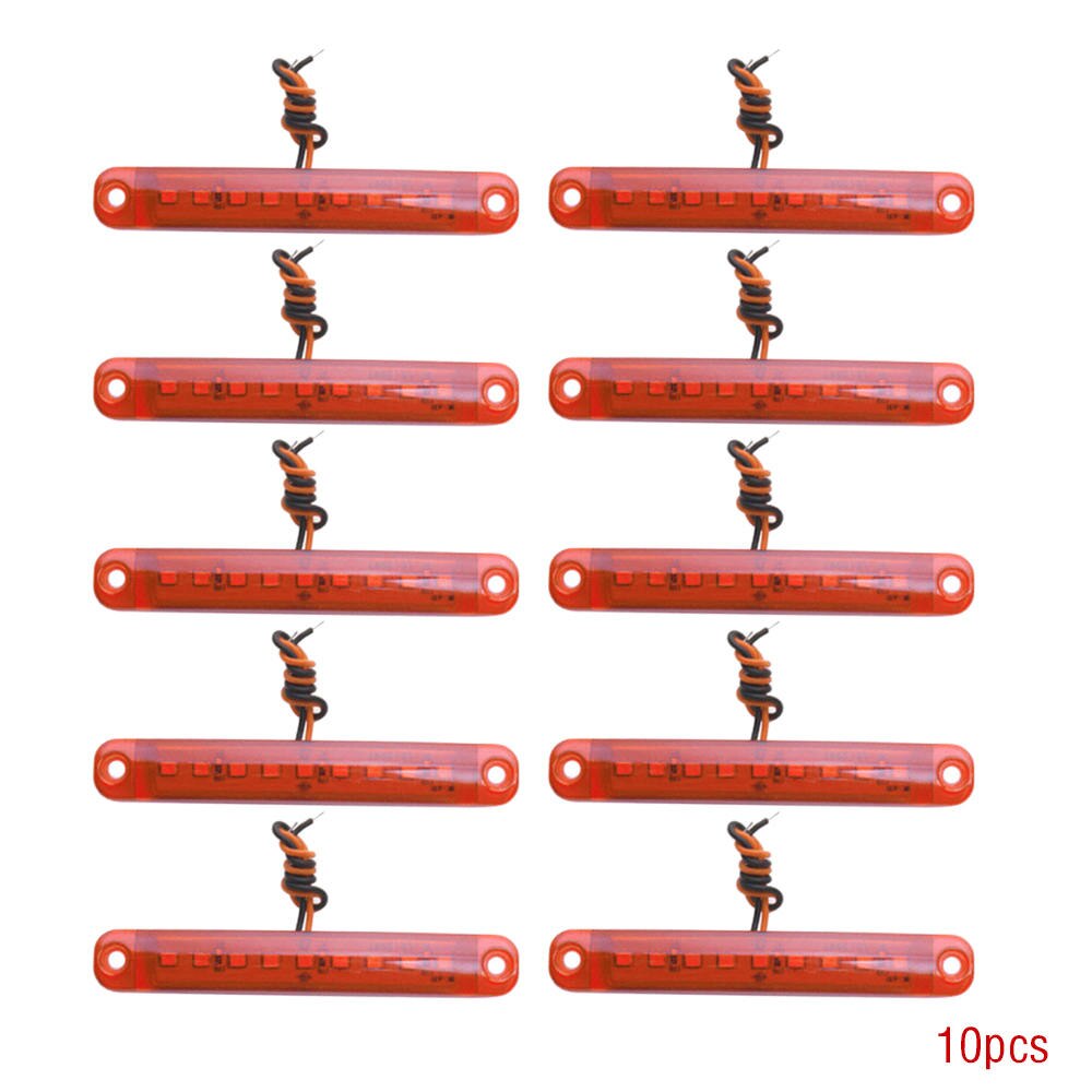 10Pcs Red 9 SMD LED Truck Lights Led Side Car Truck Bus Marker Light 12V M29 24V 9 LED Truck Side Light