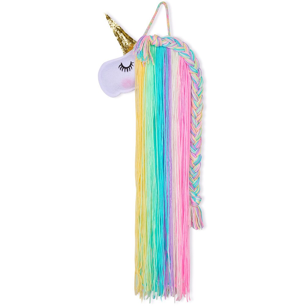 Soporte para lazos de pelo para niña, cinturón de almacenamiento, organizador de diademas para niña, soporte colgante largo, pinzas para el pelo, decoración como: 01