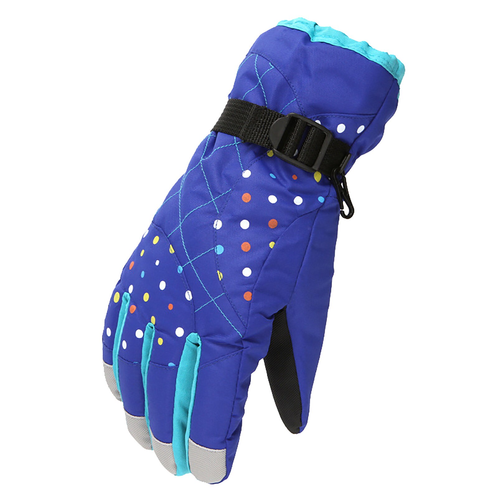 Winter Gloves For Kids Boys Girls Snow Windproof Waterproof Mittens Cycling Bicycle Bike Outdoor Camping Sports Ski Warm Gloves: Blue