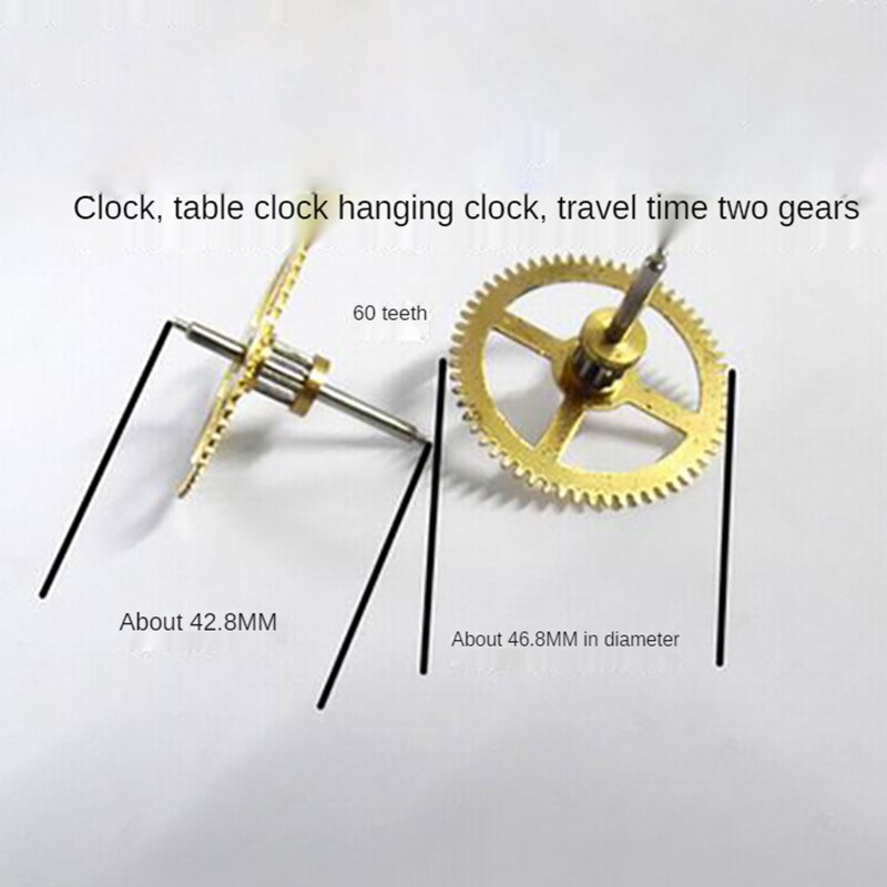 Pendulum Clock Mechanism Gearwheel Old Movement Repair Parts Travel Time 2 Gears Floor Clock Mechanism Maquinaria De Reloj