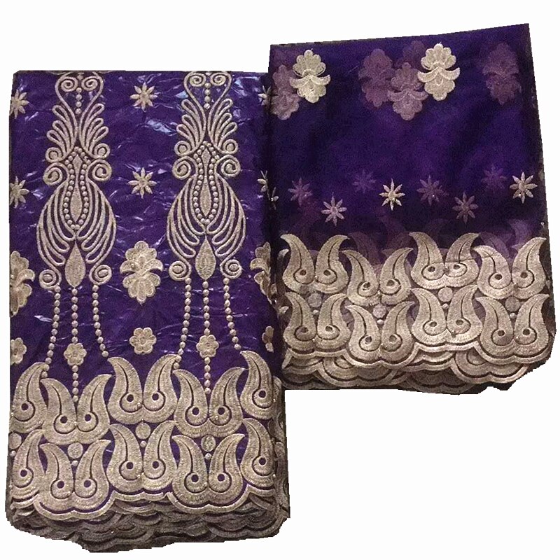 Black african Bazin riche fabric with 2yards frenc... – Grandado