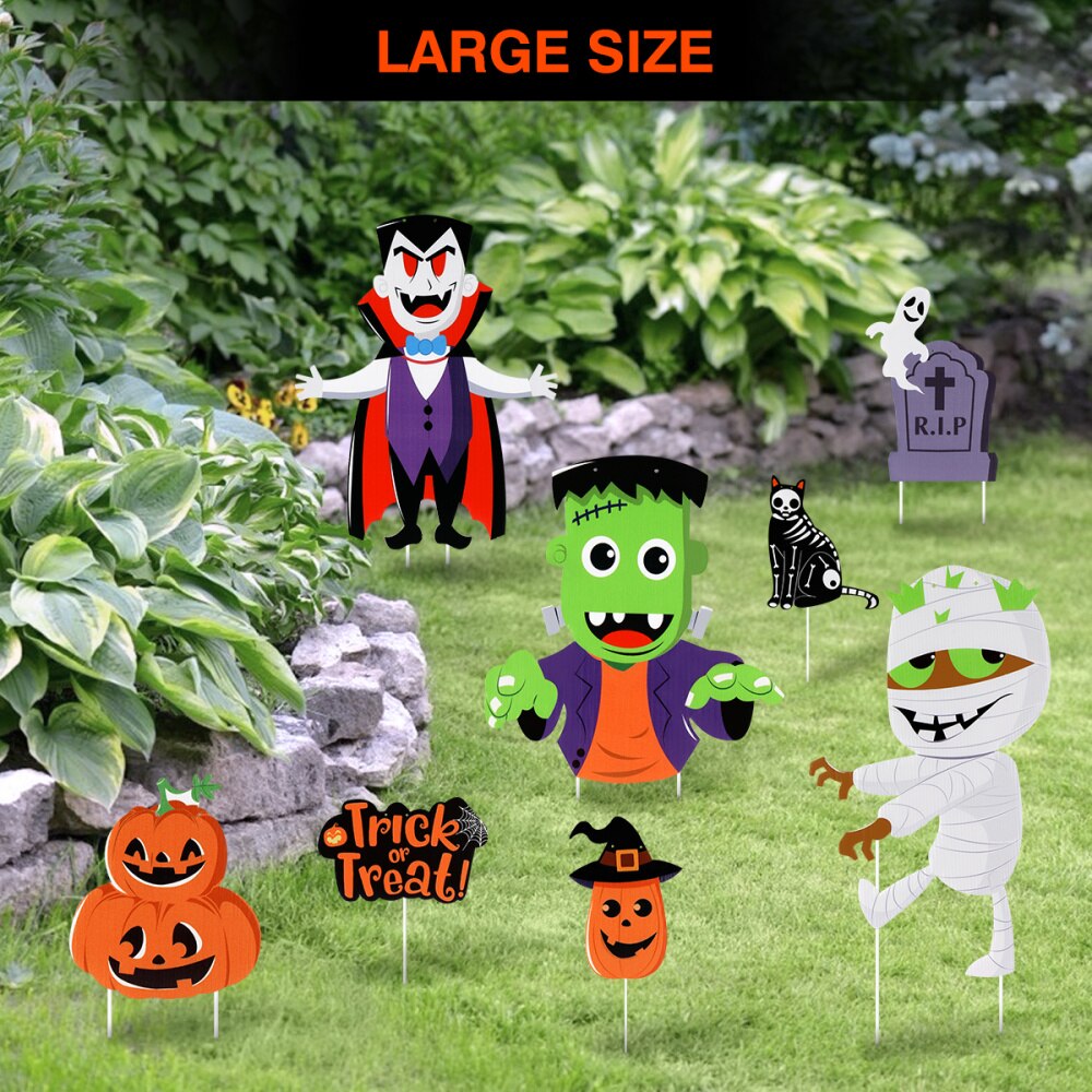 8pcs Yard Signs Lightweight Portable Unique Plaque Board Hanging Sign Lawn Sign for Lawn