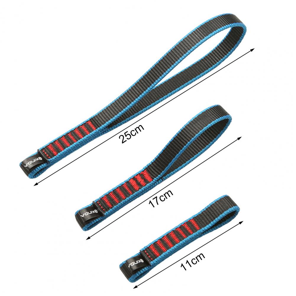 22KN Climbing Webbing 16mm Wide Rock Climbing Webbing Strap Open Sling Nylon Webbing Lanyard Rope QuickDraw Short Webbings Strap