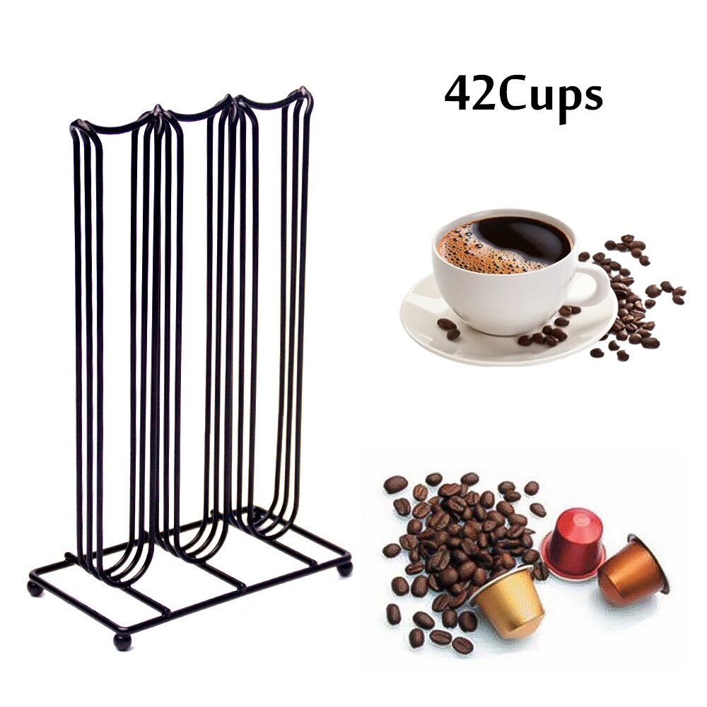 42 tazas para Cápsula de café Nespresso soporte de cápsulas de café base para CÁPSULAS DE estante de almacenamiento sostenedor de la Organización