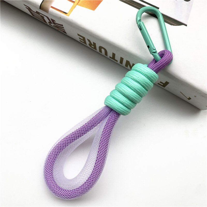 Fluoreszierende geflochtene Schlüsselband Universal- keychain Schlüsselband für schlüssel kurze Lanyards ornamente für taschen seil anhänger telefon charme: A08