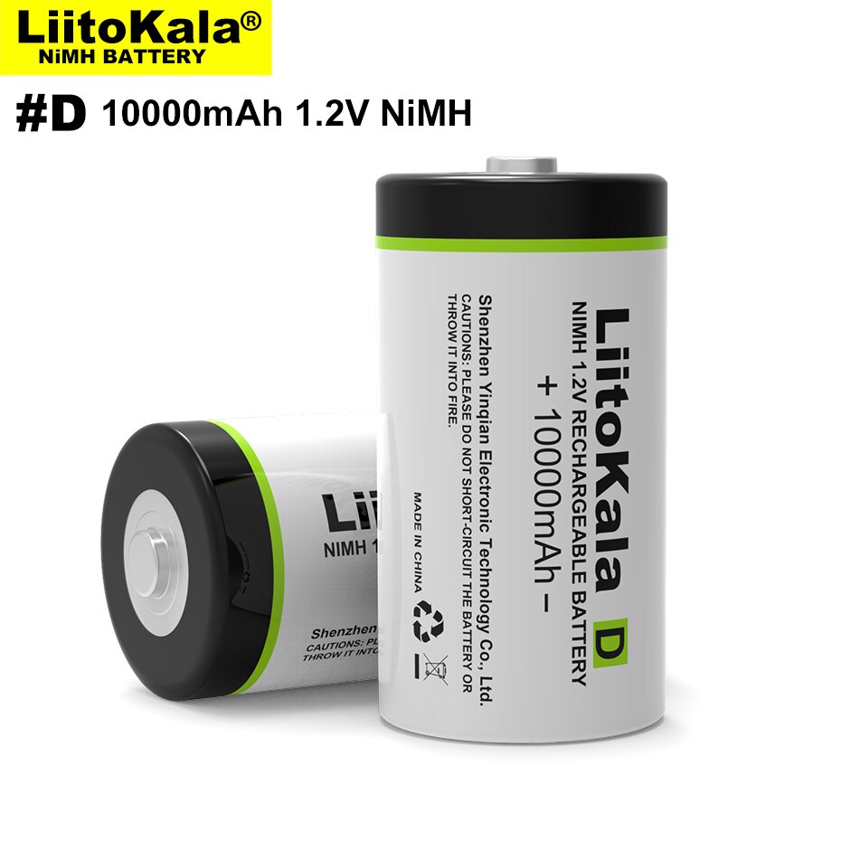 Rechargeable D Batteries - 10000mAh Ni-MH D Cell - 1-10PCS Pack - for Gas Stoves