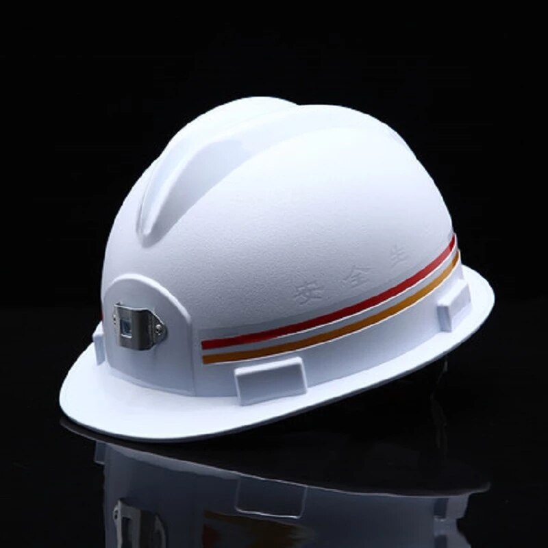 Casco de seguridad para mina subterránea, banda reflectante ABS mate, lámpara de minero portátil, casco de seguridad transpirable para trabajo