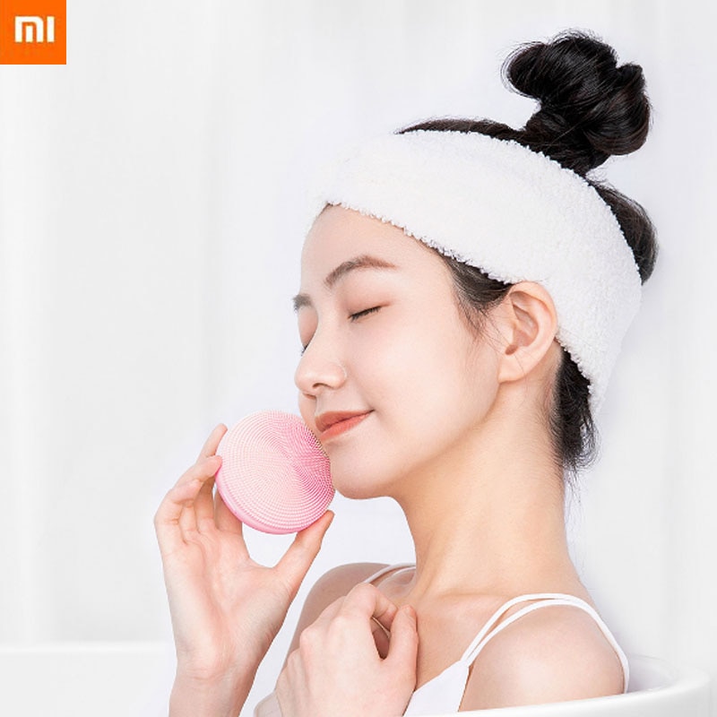 En Stock, Xiaomi sónico limpiador Facial, masaje eléctrico, impermeable, silicona, limpieza profunda de cara, herramientas de cuidado de la piel