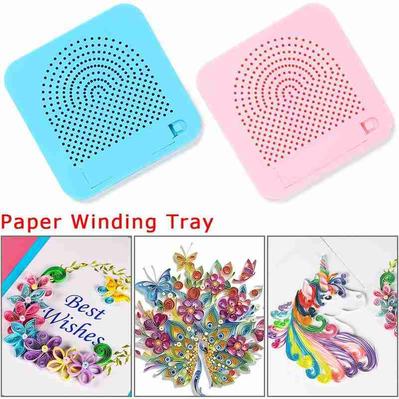 ABS azul cuadrado DIY herramienta de manualidades tablero con pasadores de guía para la luz de la rejilla de almacenamiento del rodillo de dibujo