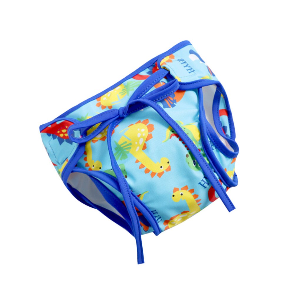 1pc Baby Swimming Trunks Baby Anti-side Leakage Kids Boys Stretch Beach Swimsuit Swim Trunks(Lake Blue Pattern)