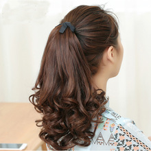 Allaosify Bruin Zwarte Hittebestendige Synthetische Hair Extensions Paardenstaart Hair Extensions Koord Paardenstaart 12 &quot;Hair Extensions