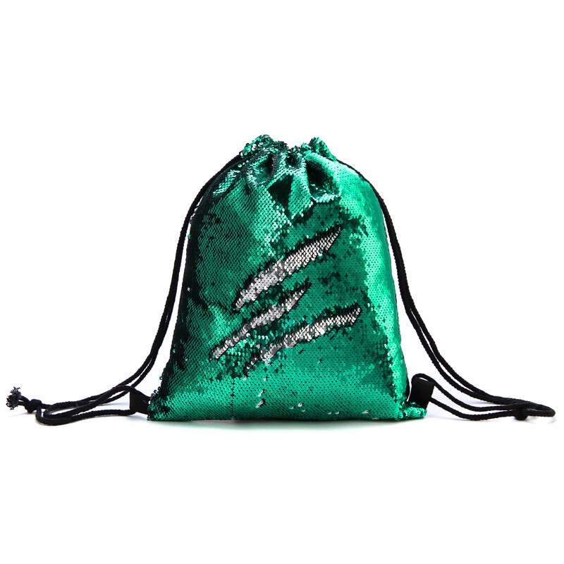 Women Sequins Drawstring Bag Outdoor Student Drawstring Backpack Bag Ladies Shoulders Bag Mochila Feminina