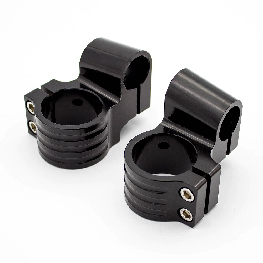 Universal 50mm Motorcycle CNC Handlebar Raised Riser Clipon Clip On Clip-ons Fork Handle Bar Clamp Aluminum Adjustable Set: Clamp