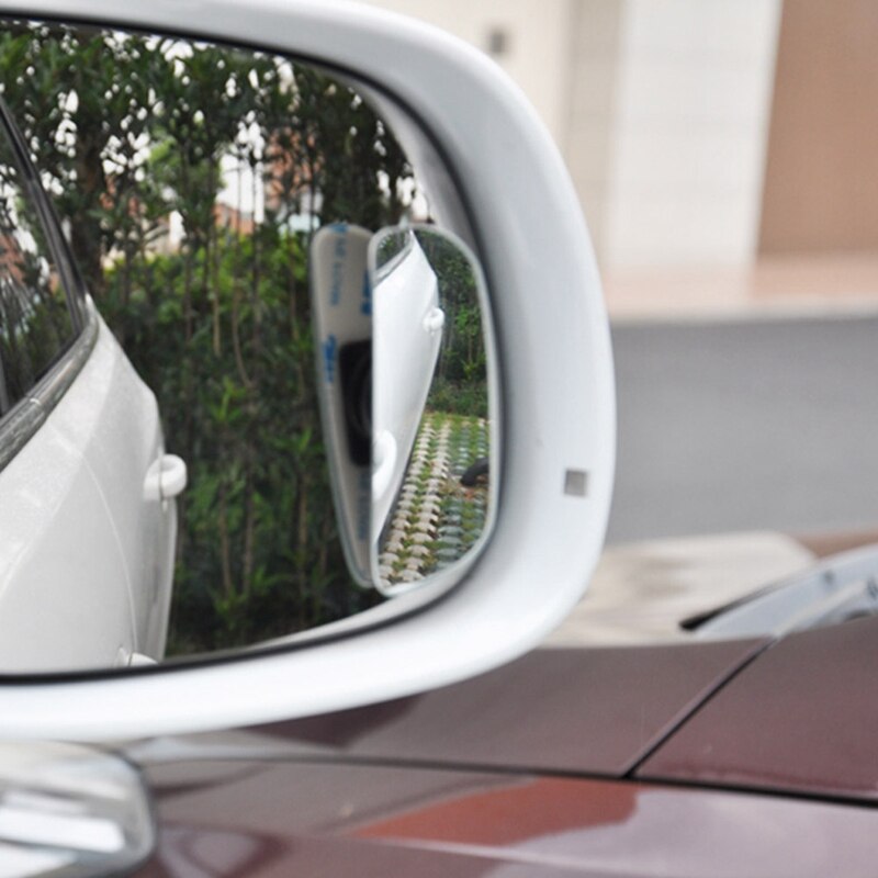 1 Paar Auto Achteruitkijkspiegel Voor Parking Auto Veiligheid Dodehoekspiegel Draaibaar 360 Graden Verstelbare Groothoek Bolle spiegel