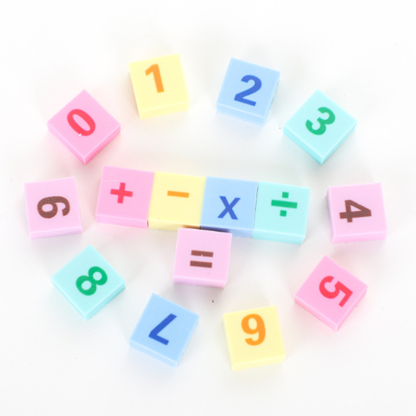 15pcs/lot Cute Little Rubber Stationery Learning For Kid Colorful Rubber School Stationery