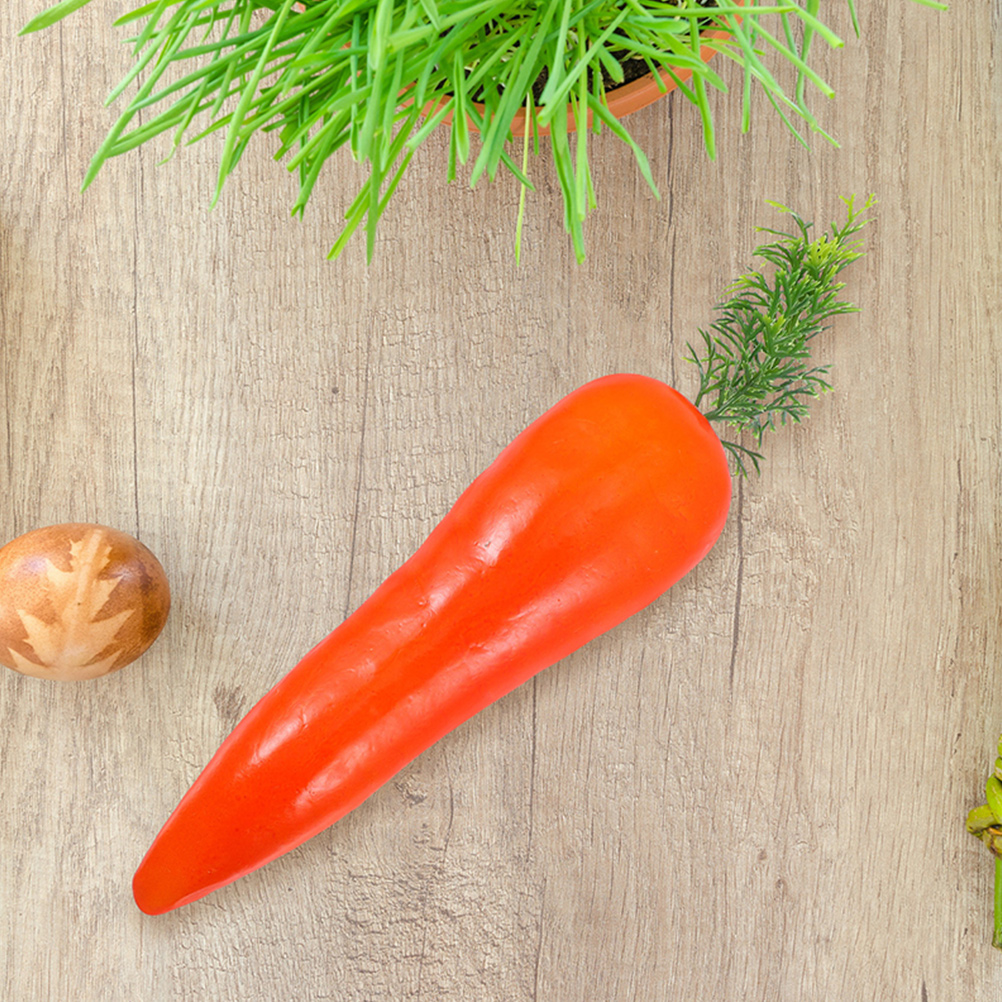 6Pcs Decorative Carrot Decors Multi-function Carrot Ornaments Adorable Imitation Carrots