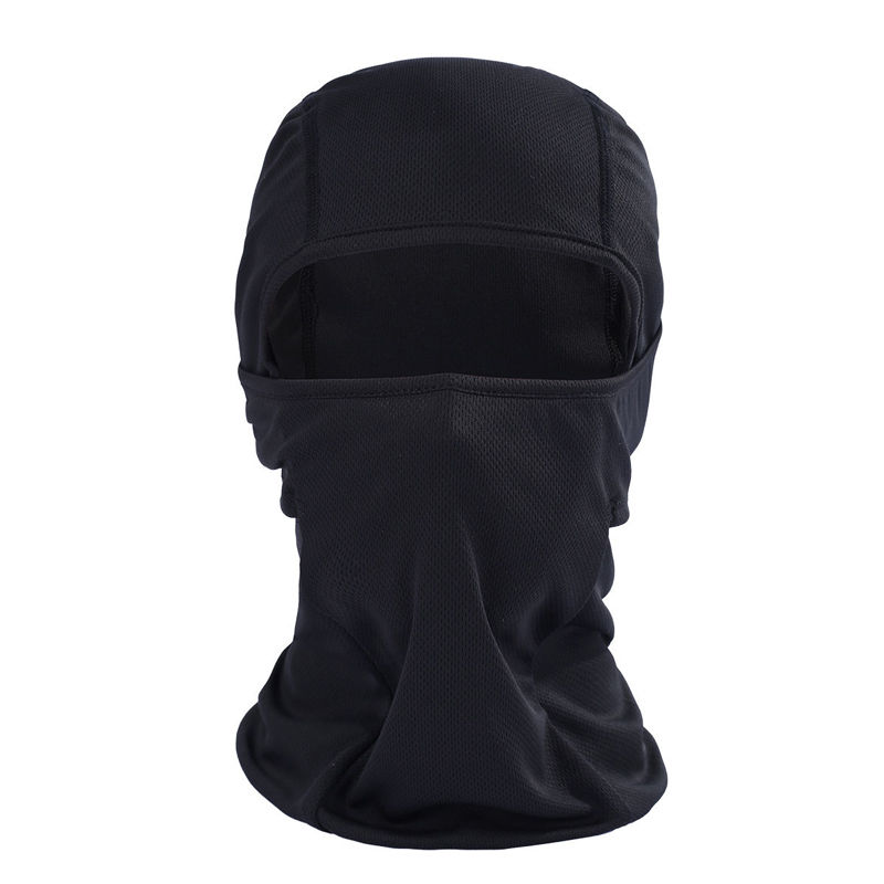Outdoor Face Mask Motorcycle Full Face Mask Balaclava Ski Neck Protection Windproof Sun Protection Mask 8Colors: Black