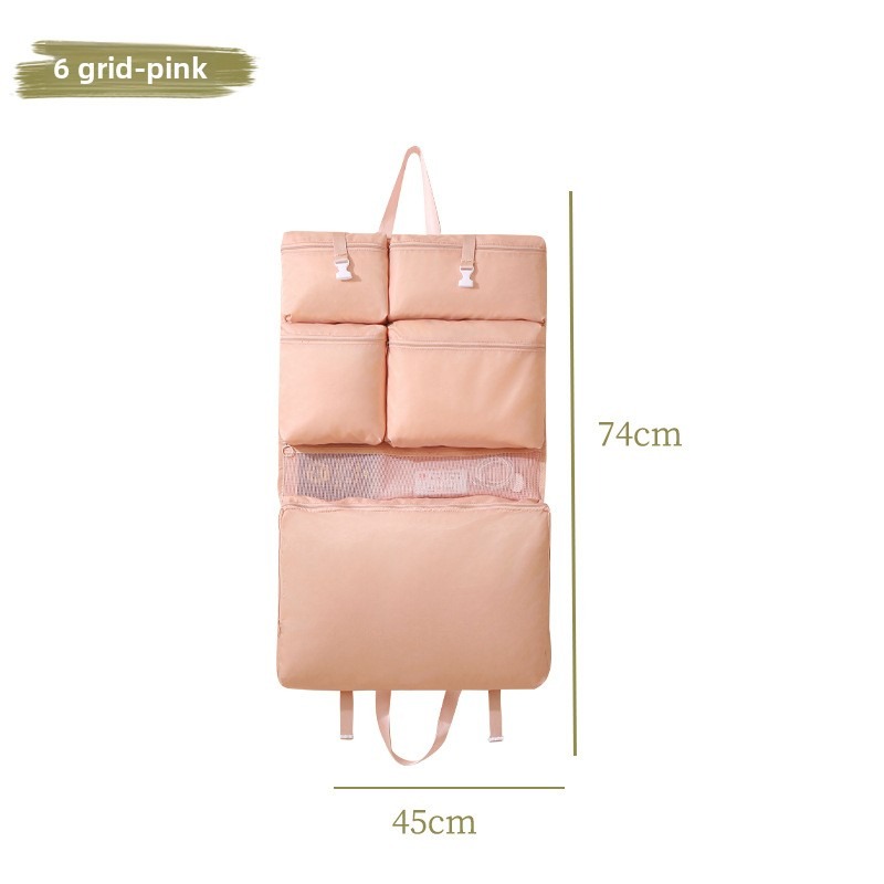 Faltbare Organizer-Hängetasche für Reisen, Aufbewahrungstaschen zum Aufhängen mit Taschen – Aufbewahrung für den täglichen Gebrauch zum Sortieren von Kleidung, mehrere Fächer: green